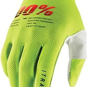 100% Guantes Itrack Gloves L Rękawice Dorośli Unisex Fluo Yellow (Żółty)