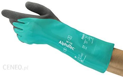Ansell Alphatec 58 735 Rękawice Chroniące Przed Substancjami Chemicznymi Z Nitrylu Ochrona Przed Przecięciem Dla Majsterkowiczów Przemysłowych I Me