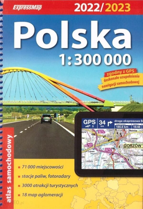 Atlas samochodowy Polska 1:300 000 w.2022/2023