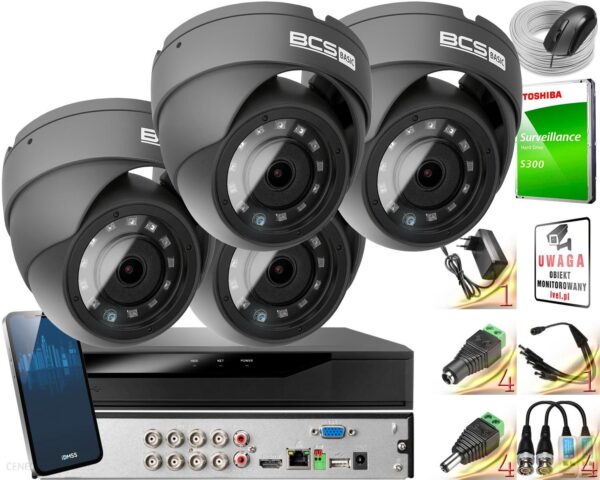 Bcs Monitoring 8 Kamer 4K Basic 8Mpx 1Tb H265 4X Bcs-B-Mk82800 Ir 30M (ZM26407)