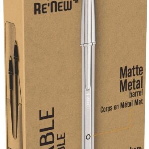 Bic Długopis Cristal Re'New Metal Czarny 1 + 2 wkłady