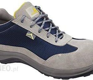 Deltaplus Astispgb Low Shoes In Suede Split Leather With Mesh Inserts S1P Src Grey Blue Size