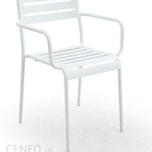 Domus Stile Style Brunelleschi Krzesło Z Podłokietnikiem Stal Rurowa Biała 51x52 79 5cm 2szt.