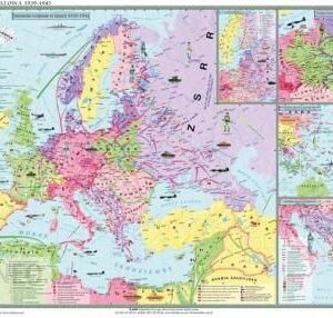 II Wojna światowa 1939-41/1942-45. Mapa ścienna.