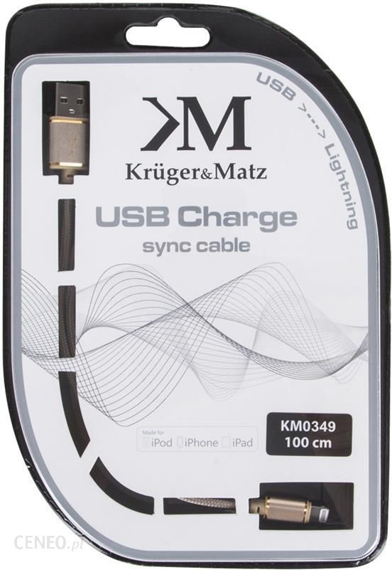 Kruger&Matz Lightning 1m Szary (KM0349)