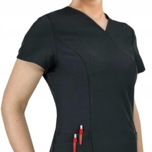M&C Bluza Medyczna Elastyczna Czarna Comfort Fit L