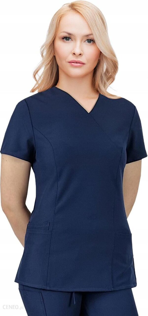 M&C Bluza Medyczna Elastyczna Granat Comfort Fit L