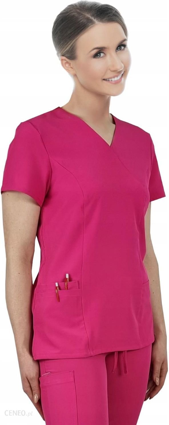 M&C Bluza Medyczna Elastyczna Różowa Comfort Fit M