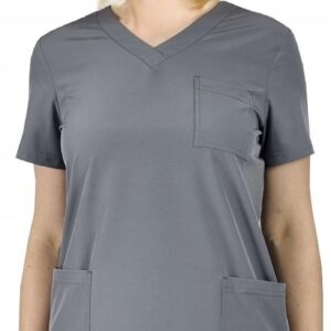 M&C Bluza Medyczna Elastyczna Szara Regular Fit Xxl