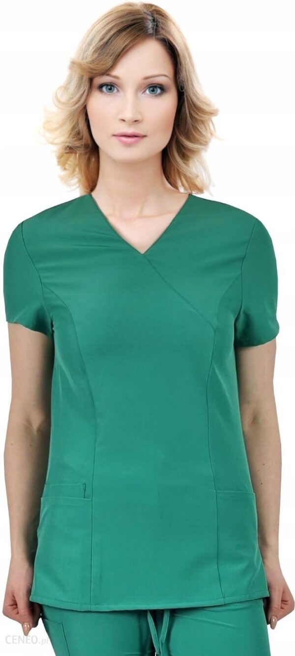 M&C Bluza Medyczna Elastyczna Zielona Comfort Fit 3Xl