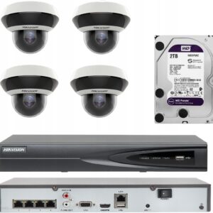 Monitoring Domu 4 Kamery Ip DS-2DE2A204IW-DE3 PoE