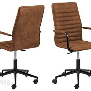 Movian Marka Amazon – Krzesło Biurowe Z Podłokietnikami Materiał Preston Kolor Wielbłąda Czarną Metalową Podstawą