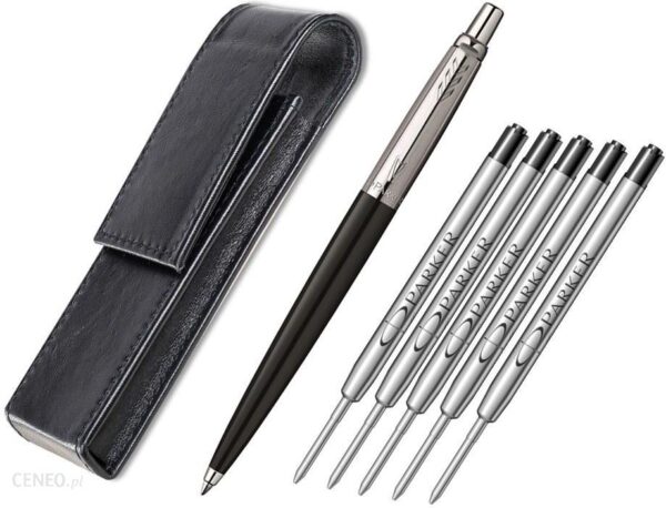 Parker Długopis Jotter Czarny Etui + Wkłady Grawer