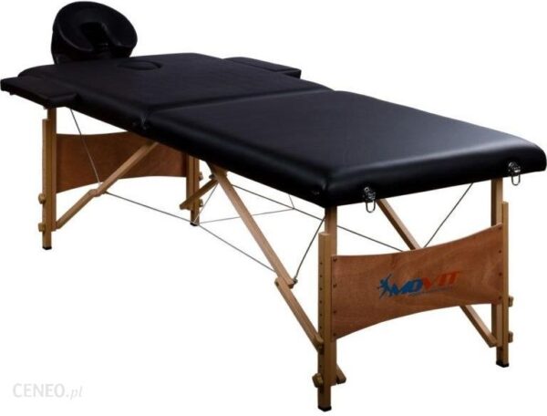 Przenośne łóżko do masażu MOVIT czarne + torba