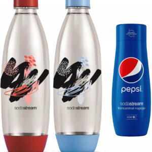 Sodastream Butelka Fuse 1L 2szt. + Syrop Pepsi