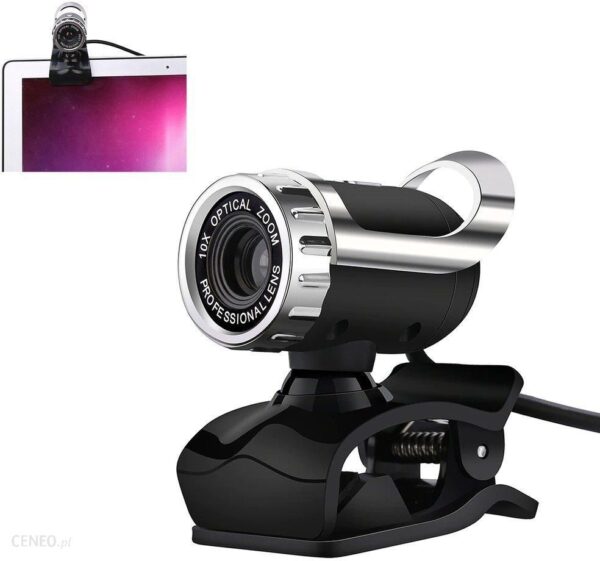 Strado Kamera Internetowa Webcam A859 Z Mikrofonem Czarna