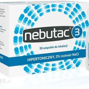 Tactica Pharmaceuticals Nebutac 3 Hipertoniczny 3% Roztwór Nacl Do Inhalacji 30X 4 Ml