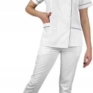 Uniform medyczny kosmetyczny biały roz.XXL