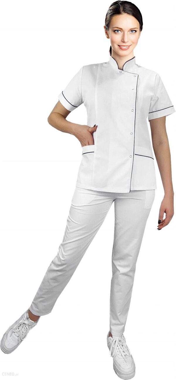 Uniform medyczny kosmetyczny biały roz.XXL
