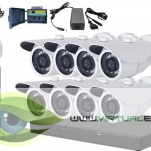 W Box Technologies Zestaw: Rejestrator Wbxhd082S + 8X Kamera Wbxhdb361P4W